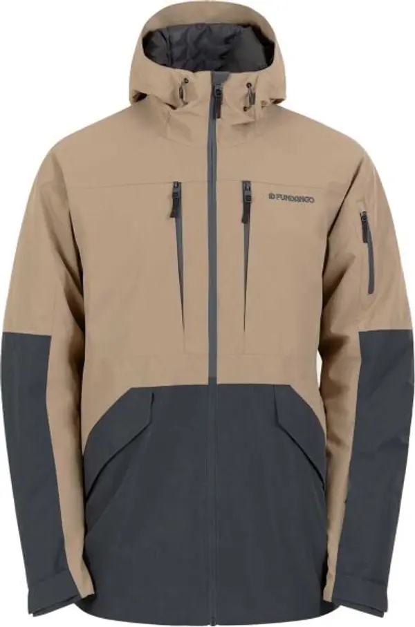 FUNDANGO FUNDANGO BAILY ECO Мъжко яке за ски/сноуборд, бежово, размер