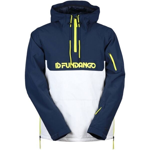 FUNDANGO FUNDANGO BURNABY LOGO ANORAK Мъжко ски/сноуборд яке, бяло, размер