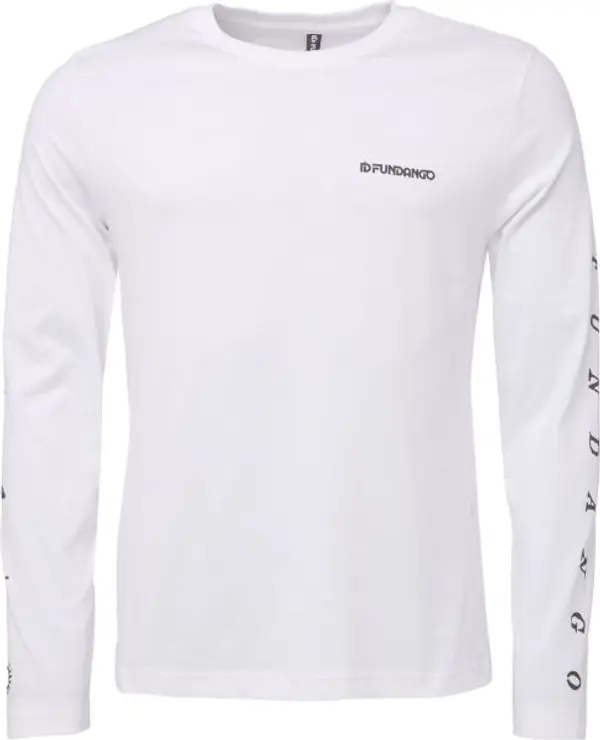 FUNDANGO FUNDANGO ESSENTIAL Мъжка тениска с дълги ръкави, бяло, размер