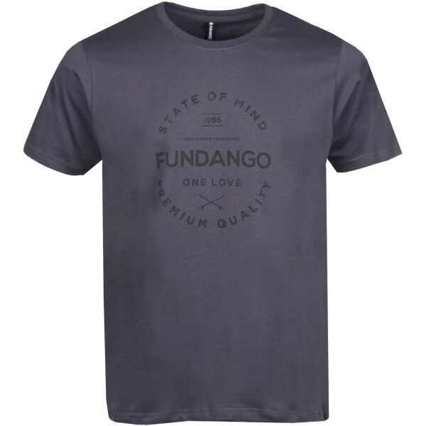 FUNDANGO FUNDANGO BASIC T LOGO-4 T-SHIRT Мъжка тениска, тъмносиво, размер S