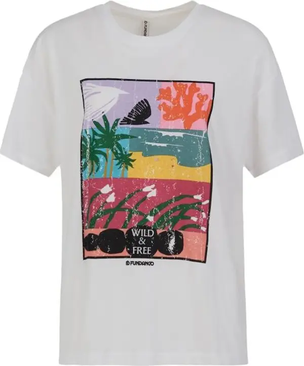 FUNDANGO FUNDANGO SUNSHINE II Дамска тениска, бяло, размер