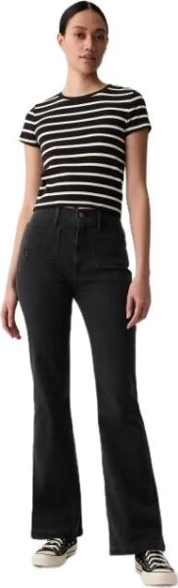 GAP GAP 70S FLARE Дамски дънки, черно, размер