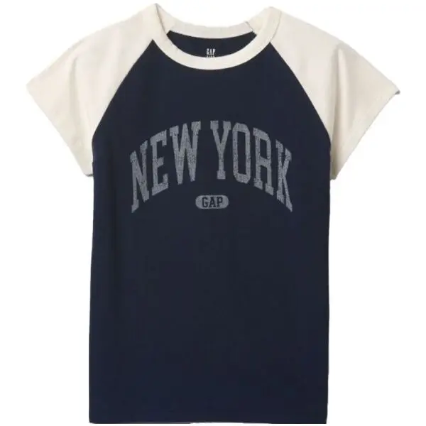 GAP GAP BABY GRAPHIC Момичешка тениска, тъмносин, размер