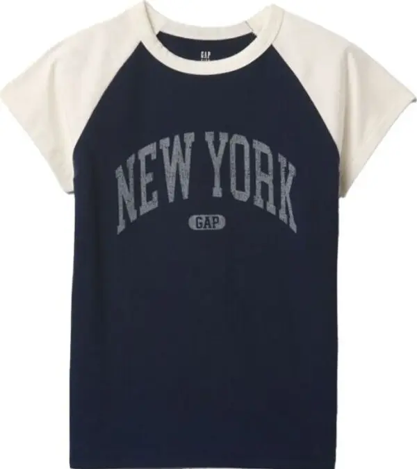 GAP GAP BABY GRAPHIC Момичешка тениска, тъмносин, размер