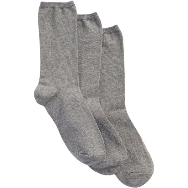GAP GAP BAS CREW 3PK Дамски чорапи, сиво, размер UNI