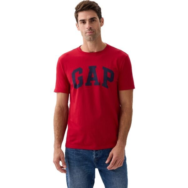 GAP GAP BASIC LOGO Мъжка тениска, червено, размер