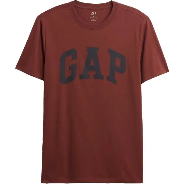 GAP GAP BASIC LOGO Мъжка тениска, кафяво, размер
