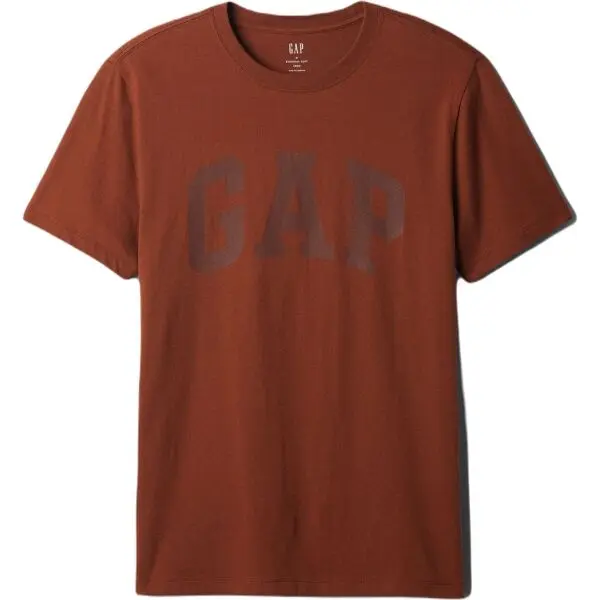 GAP GAP BASIC LOGO Мъжка тениска, кафяво, размер