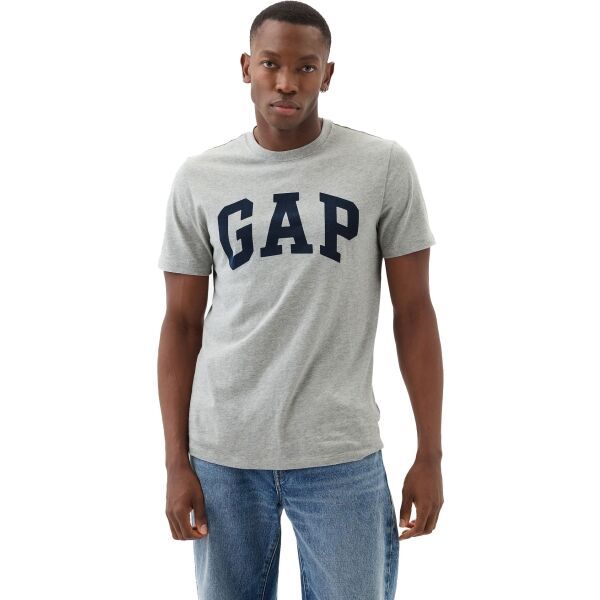 GAP GAP BASIC LOGO Мъжка тениска, сиво, размер