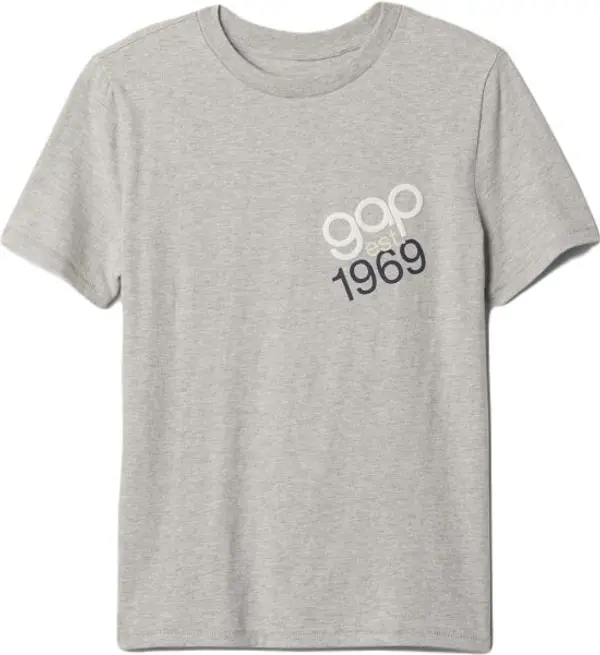 GAP GAP BETTER Момчешка тениска, сиво, размер