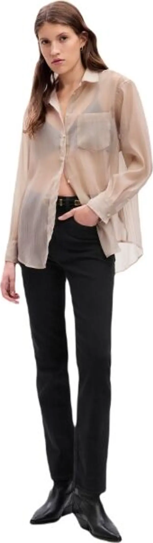 GAP GAP BIG Дамска риза, бежово, размер