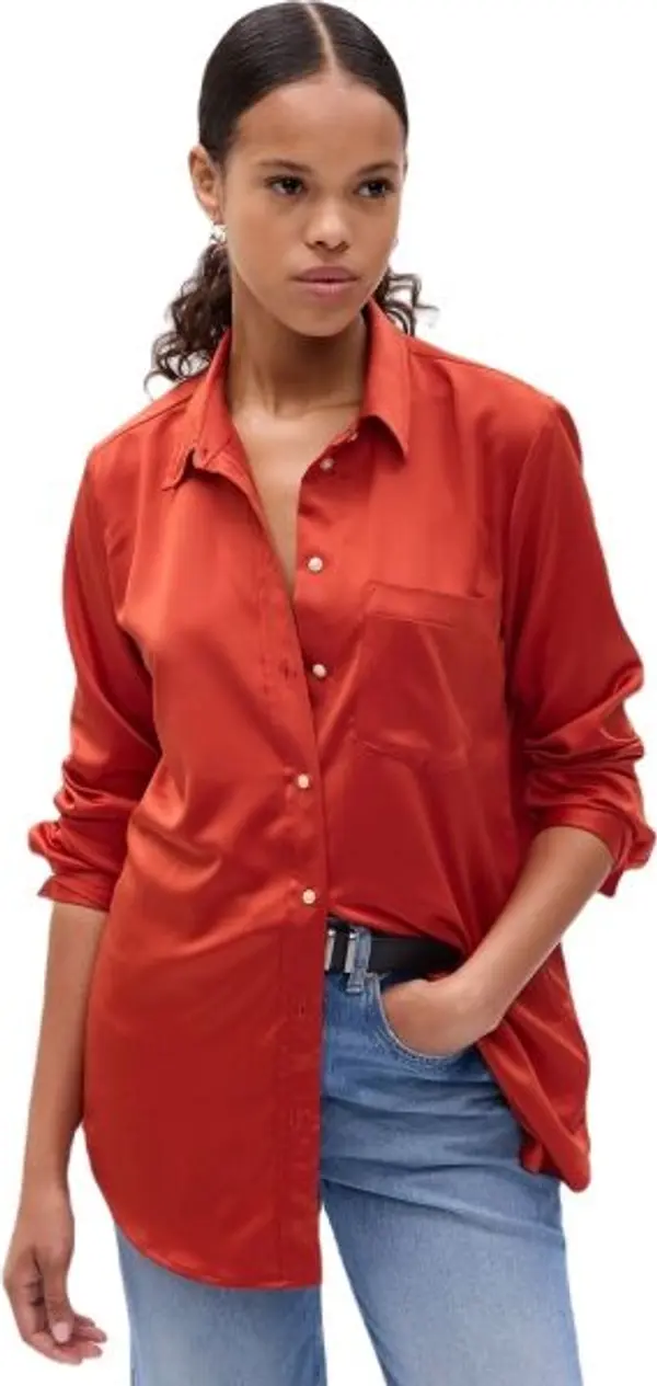 GAP GAP BOYFRIEND Дамска риза, червено, размер