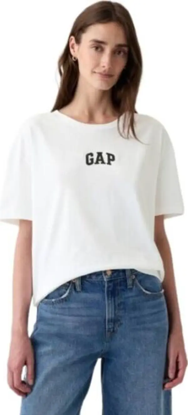 GAP GAP BOYFRIEND Дамска тениска, бяло, размер