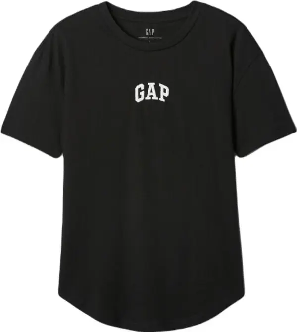 GAP GAP BOYFRIEND Дамска тениска, черно, размер