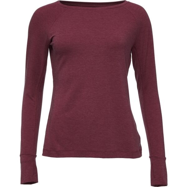 GAP GAP BREATHE LS BOATNECK TOP Дамска блуза с дълъг ръкав, винен, размер