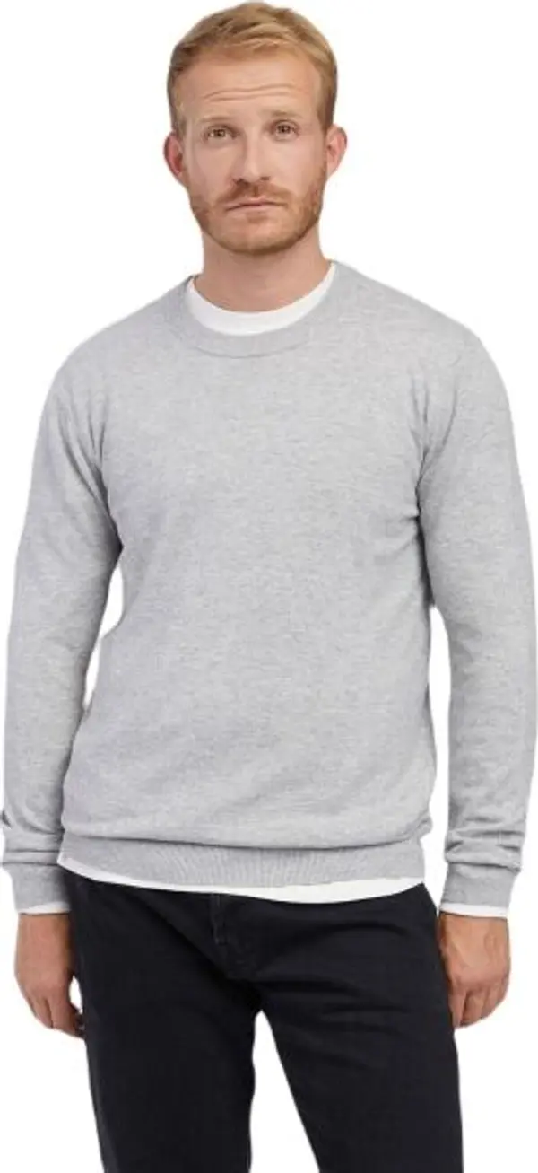 GAP GAP CASHSOFT CREW Мъжки пуловер, сиво, размер