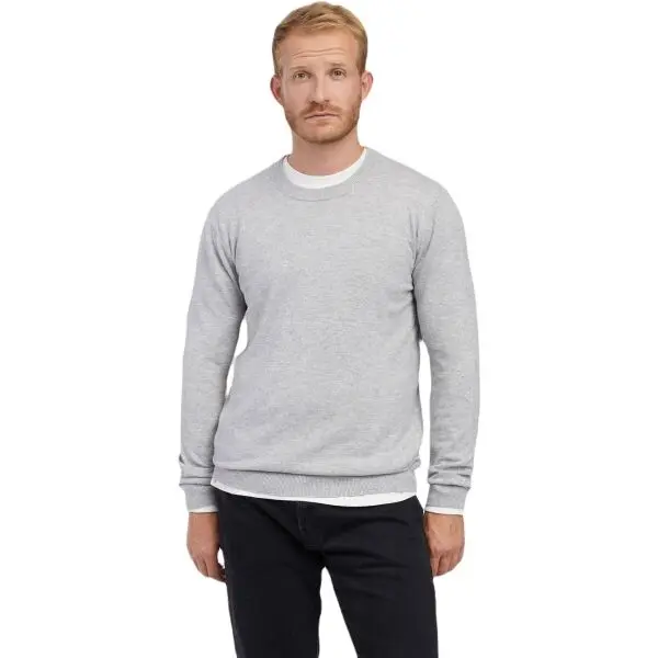 GAP GAP CASHSOFT CREW Мъжки пуловер, сиво, размер