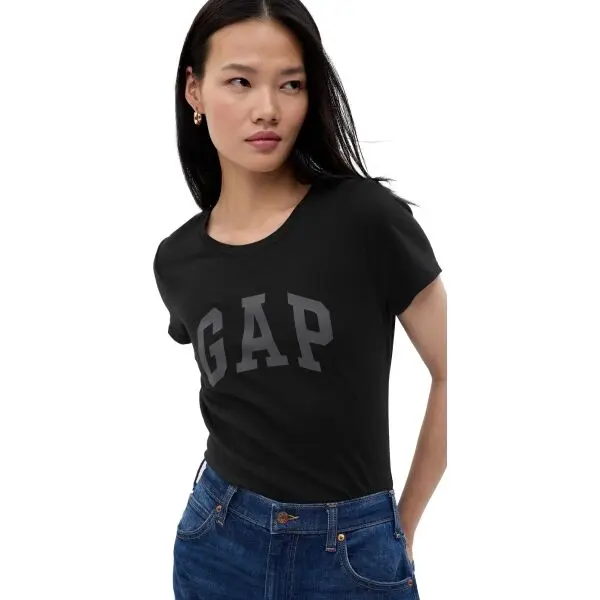 GAP GAP CLASSIC Дамска тениска, черно, размер
