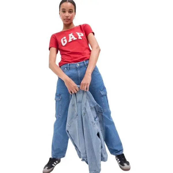 GAP GAP CLASSIC Дамска тениска, червено, размер