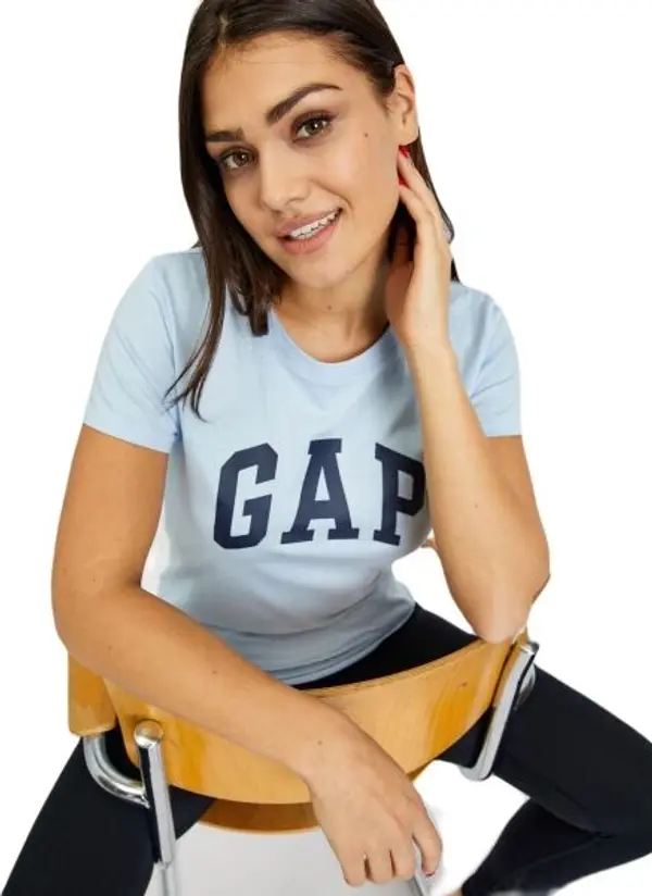 GAP GAP CLASSIC Дамска тениска, светлосиньо, размер