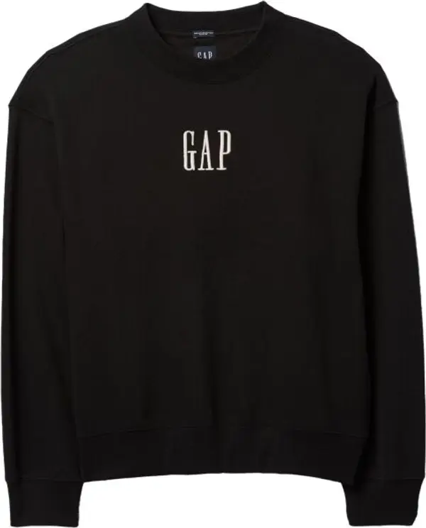 GAP GAP CORP LOGO CREW Мъжки суитшърт, черно, размер