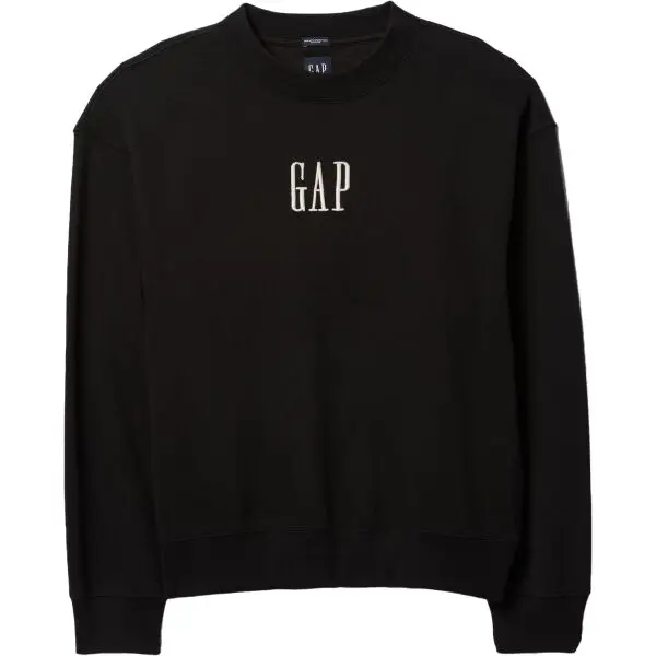 GAP GAP CORP LOGO CREW Мъжки суитшърт, черно, размер