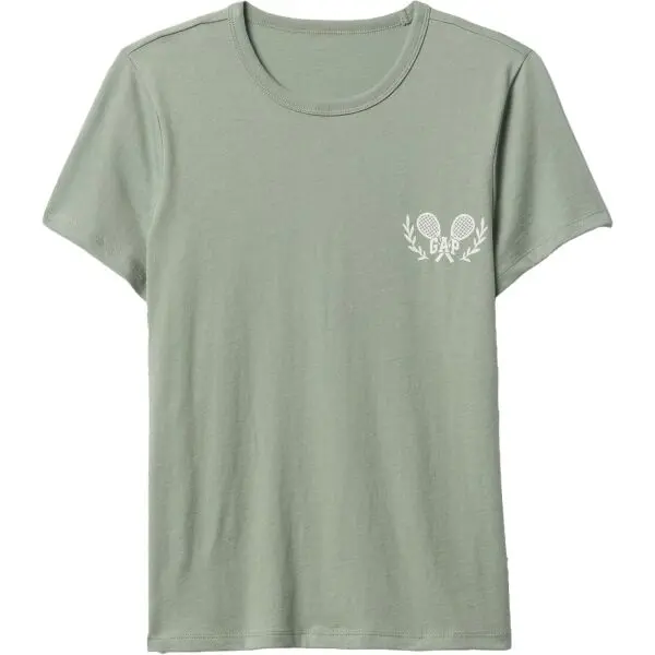 GAP GAP CREW Дамска тениска, светло-зелено, размер