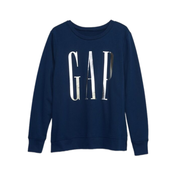 GAP GAP CREWNECK LOGO Дамски суитшърт, тъмносин, размер