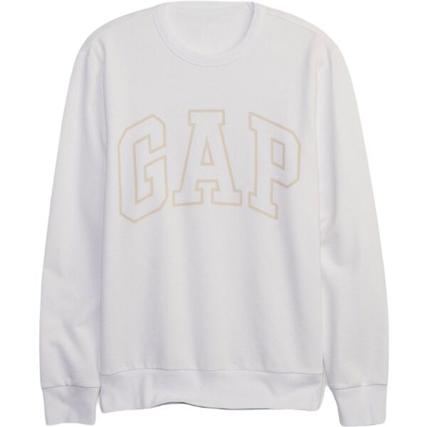 GAP GAP CREWNECK LOGO Мъжки суитшърт, бяло, размер