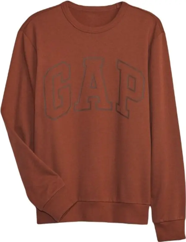 GAP GAP CREWNECK LOGO Мъжки суитшърт, кафяво, размер