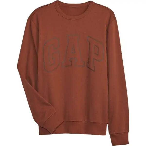 GAP GAP CREWNECK LOGO Мъжки суитшърт, кафяво, размер