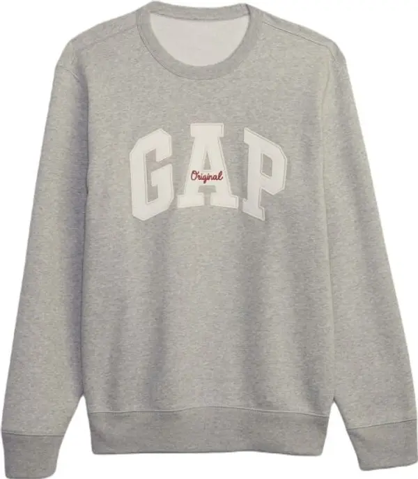 GAP GAP CREWNECK LOGO Мъжки суитшърт, сиво, размер