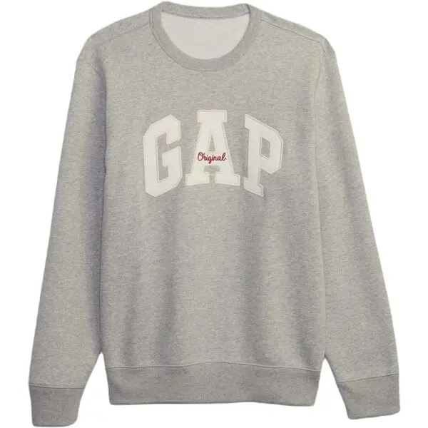 GAP GAP CREWNECK LOGO Мъжки суитшърт, сиво, размер