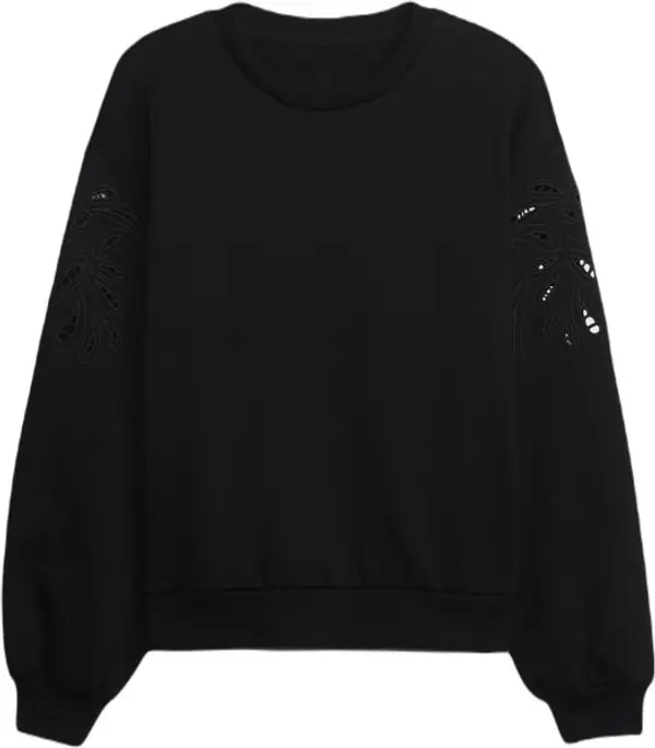 GAP GAP CROP CUTOUT Дамски суичър, черно, размер