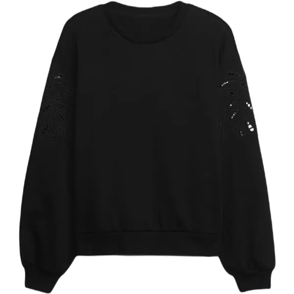 GAP GAP CROP CUTOUT Дамски суичър, черно, размер