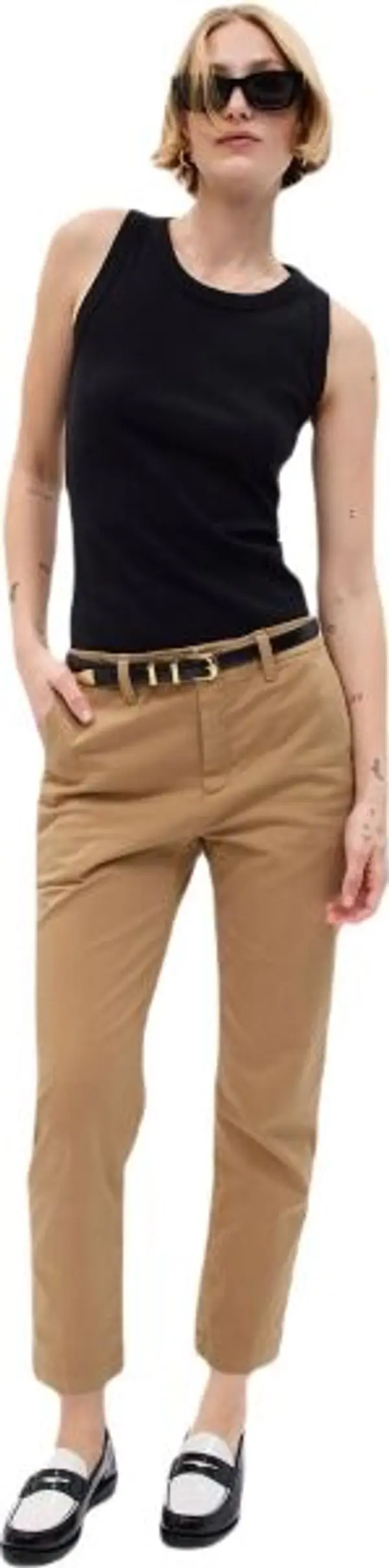 GAP GAP DOWNTOWN Дамски панталони, бежово, размер