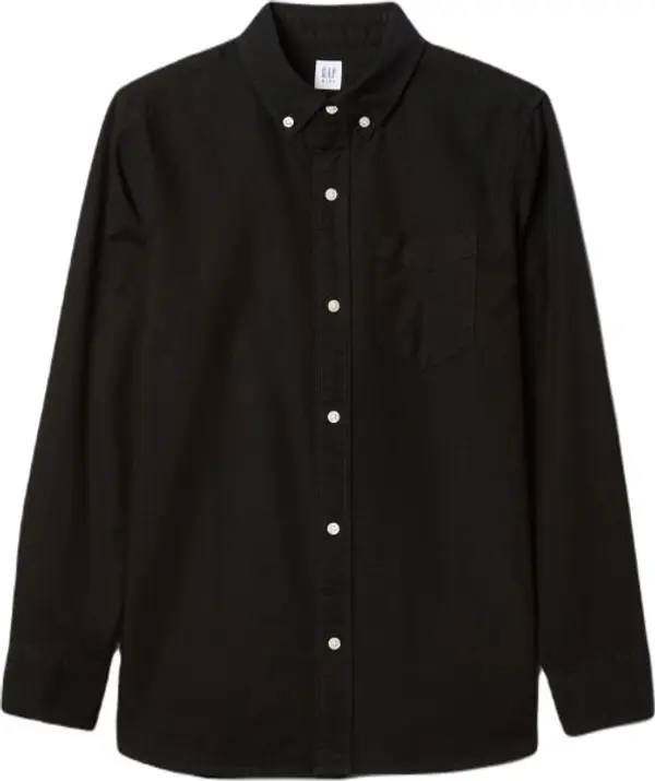 GAP GAP FA24 LS OXFORD Момчешка риза, черно, размер
