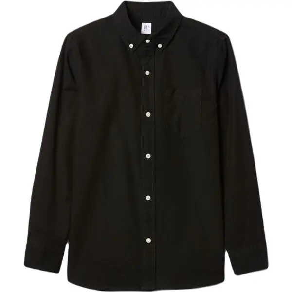 GAP GAP FA24 LS OXFORD Момчешка риза, черно, размер