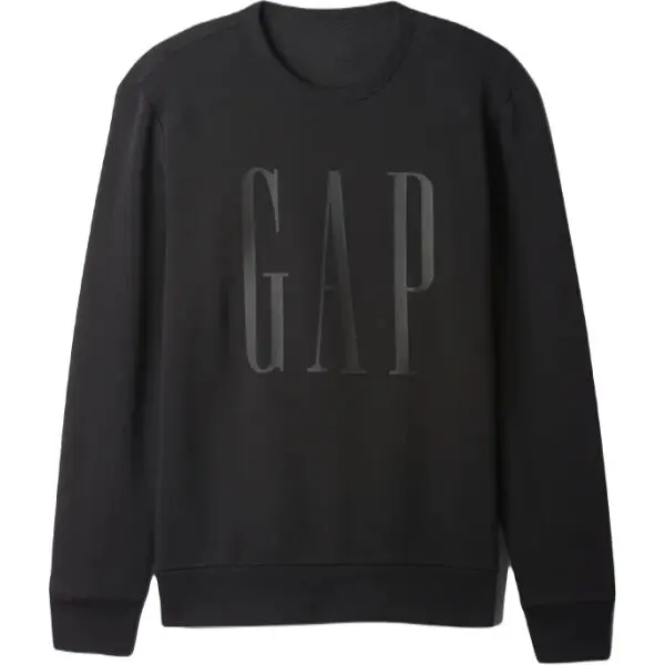 GAP GAP FLEECE Мъжки суитшърт, черно, размер