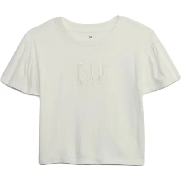 GAP GAP FLUTTER Детска тениска, бяло, размер