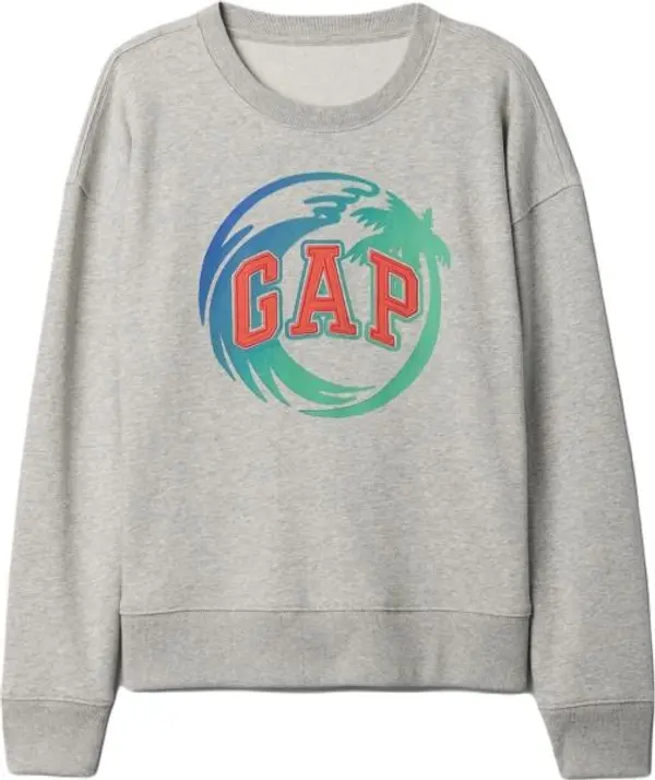 GAP GAP FRAN LOGO Детски суитшърт, сиво, размер