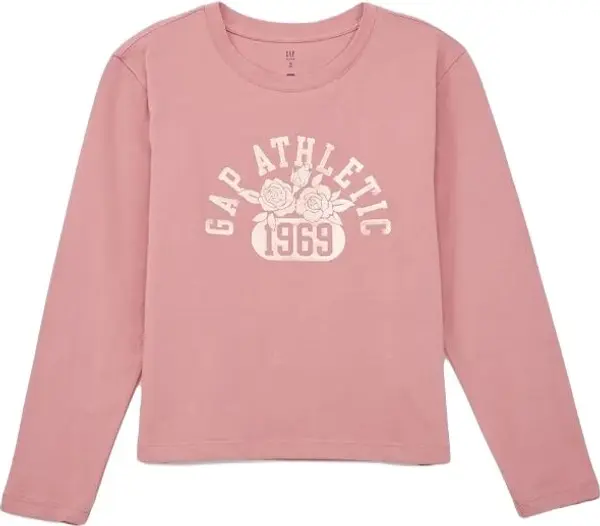 GAP GAP FRCH VALUE LOGO Момичешка блуза с дълъг ръкав, розово, размер