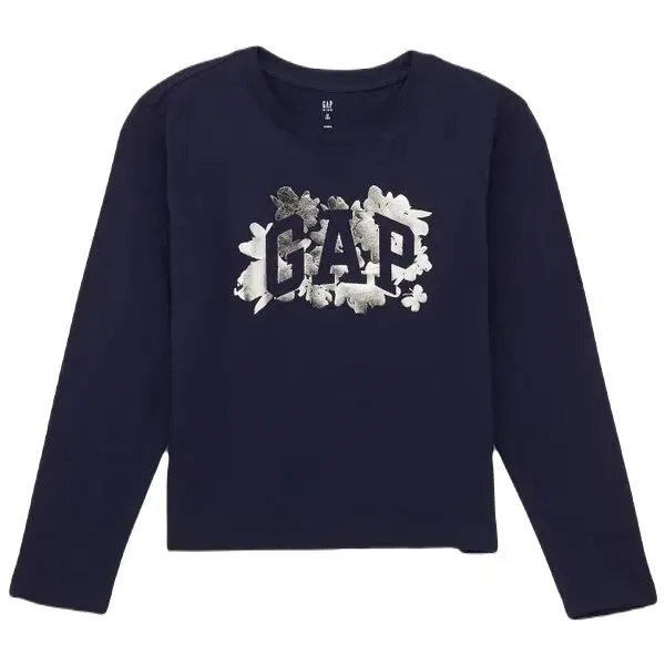 GAP GAP FRCH VALUE LOGO Момичешка блуза с дълъг ръкав, тъмносин, размер