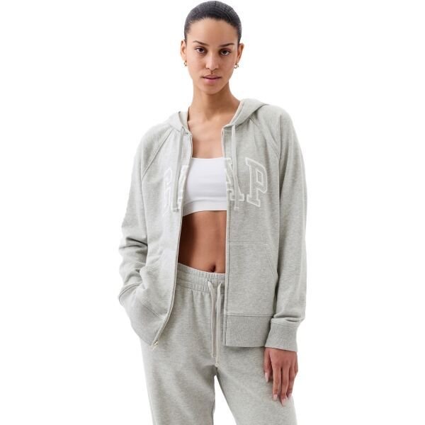 GAP GAP FULLZIP LOGO Дамски суитшърт, сиво, размер