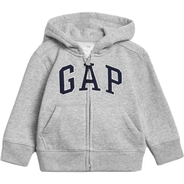 GAP GAP FULLZIP LOGO Суитшърт за момчета, сиво, размер