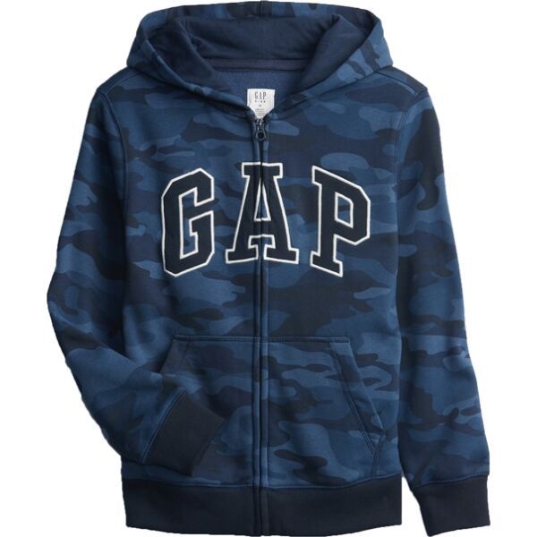GAP GAP FULLZIP LOGO Суитшърт за момчета, тъмносин, размер