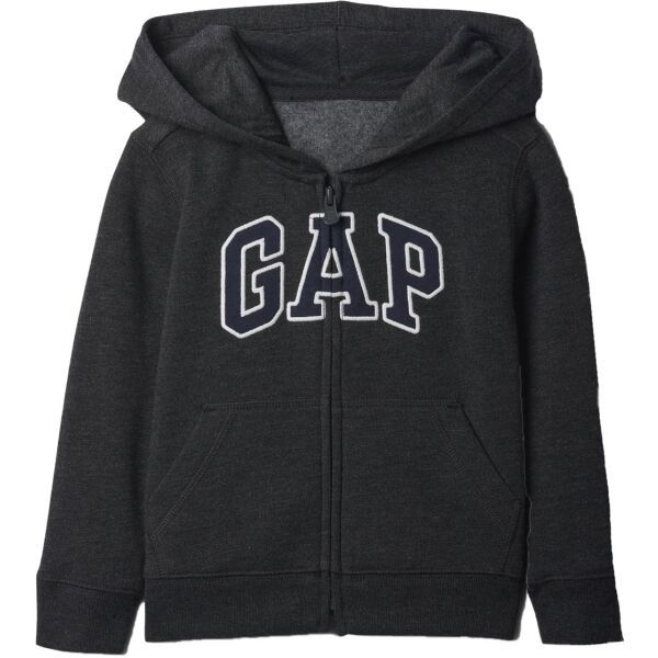 GAP GAP FULLZIP LOGO Суитшърт за момчета, тъмносиво, размер