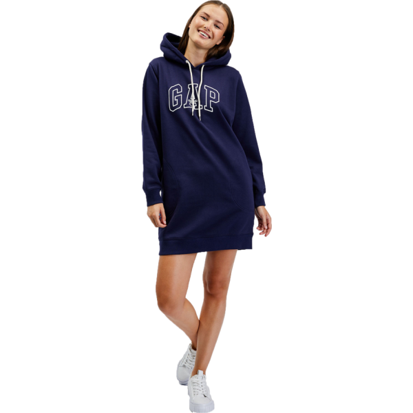 GAP GAP HOODIE DRESS Дамска трикотажна рокля, тъмносин, размер XS