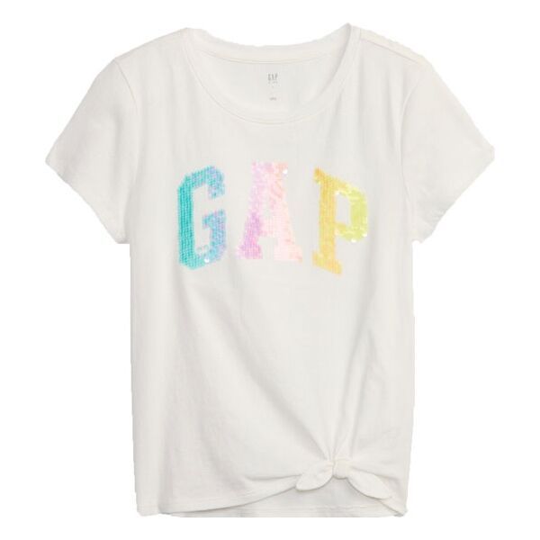 GAP GAP V-FEB SS ELV LOGO Тениска  за момичета, бяло, размер L