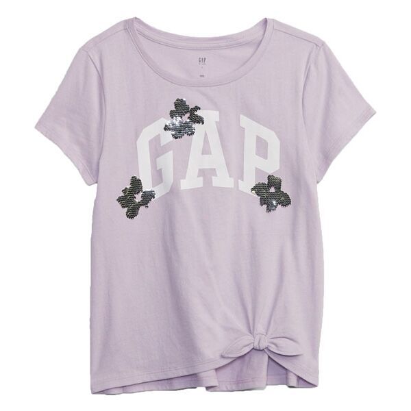 GAP GAP V-FEB SS ELV LOGO Тениска  за момичета, лилаво, размер XL